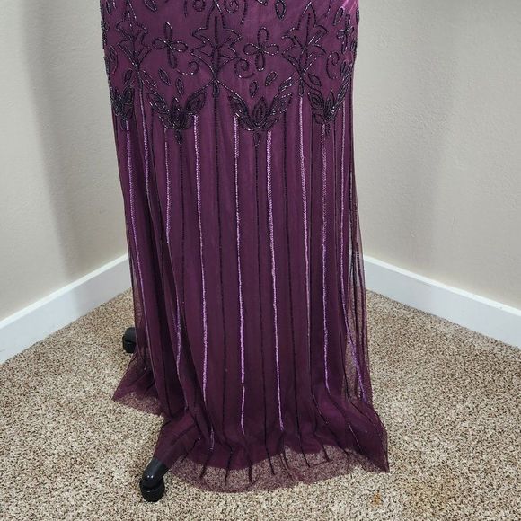 Adrianna Papell Beaded Blouson Gown - Picture 4 of 16